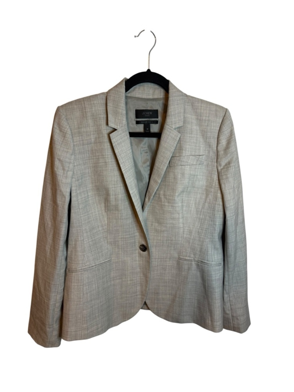 J.Crew Light Gray Campbell Blazer Jacket In Super 120s Wool